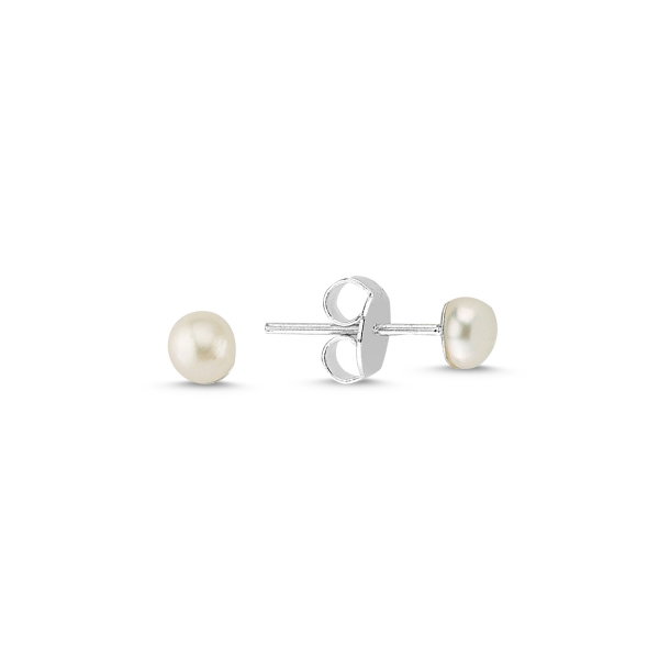 Cercei argint 925 cu perle naturale 4 mm- Be Nature ETU0006 [1]